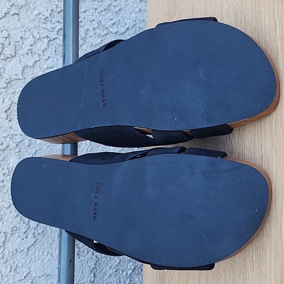Cole Haan Women's Dark Blue Suede Mules Size 7B - Picture 7 of 12
